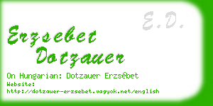 erzsebet dotzauer business card